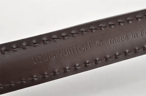 Authentic Louis Vuitton Leather Shoulder Strap Brown 40.6-47.4" LV 1849K