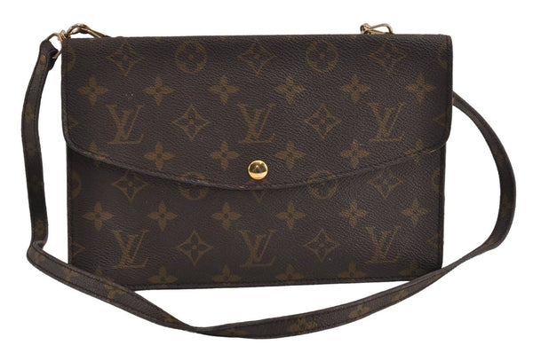 Auth Louis Vuitton Monogram Pochette Double Rabat Shoulder Bag M51815 LV 1850J