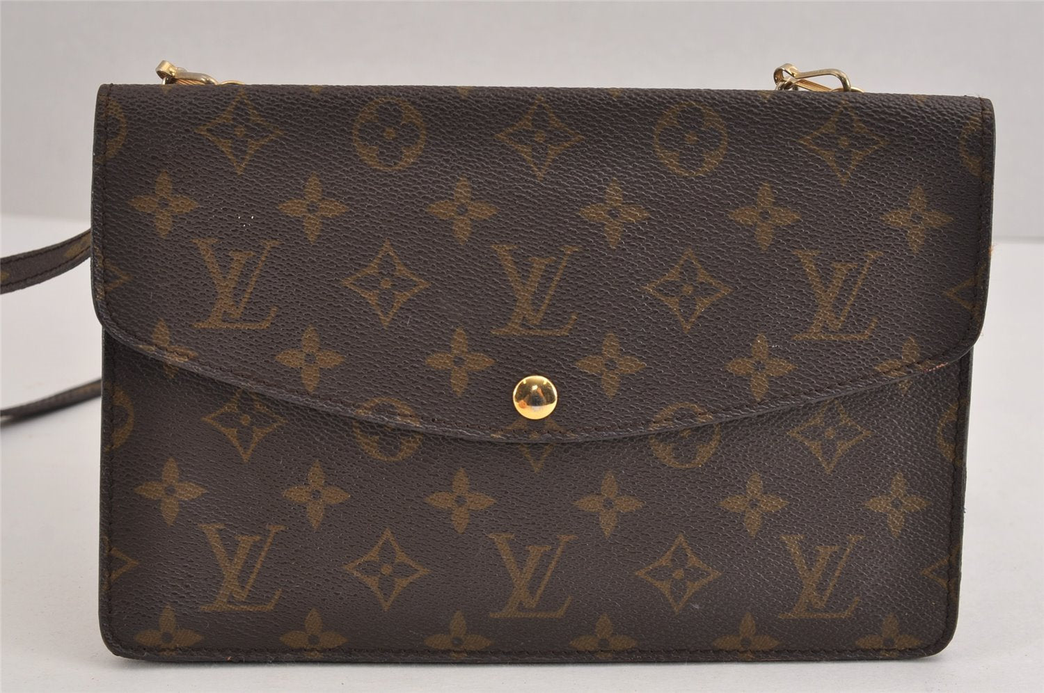 Auth Louis Vuitton Monogram Pochette Double Rabat Shoulder Bag M51815 LV 1850J