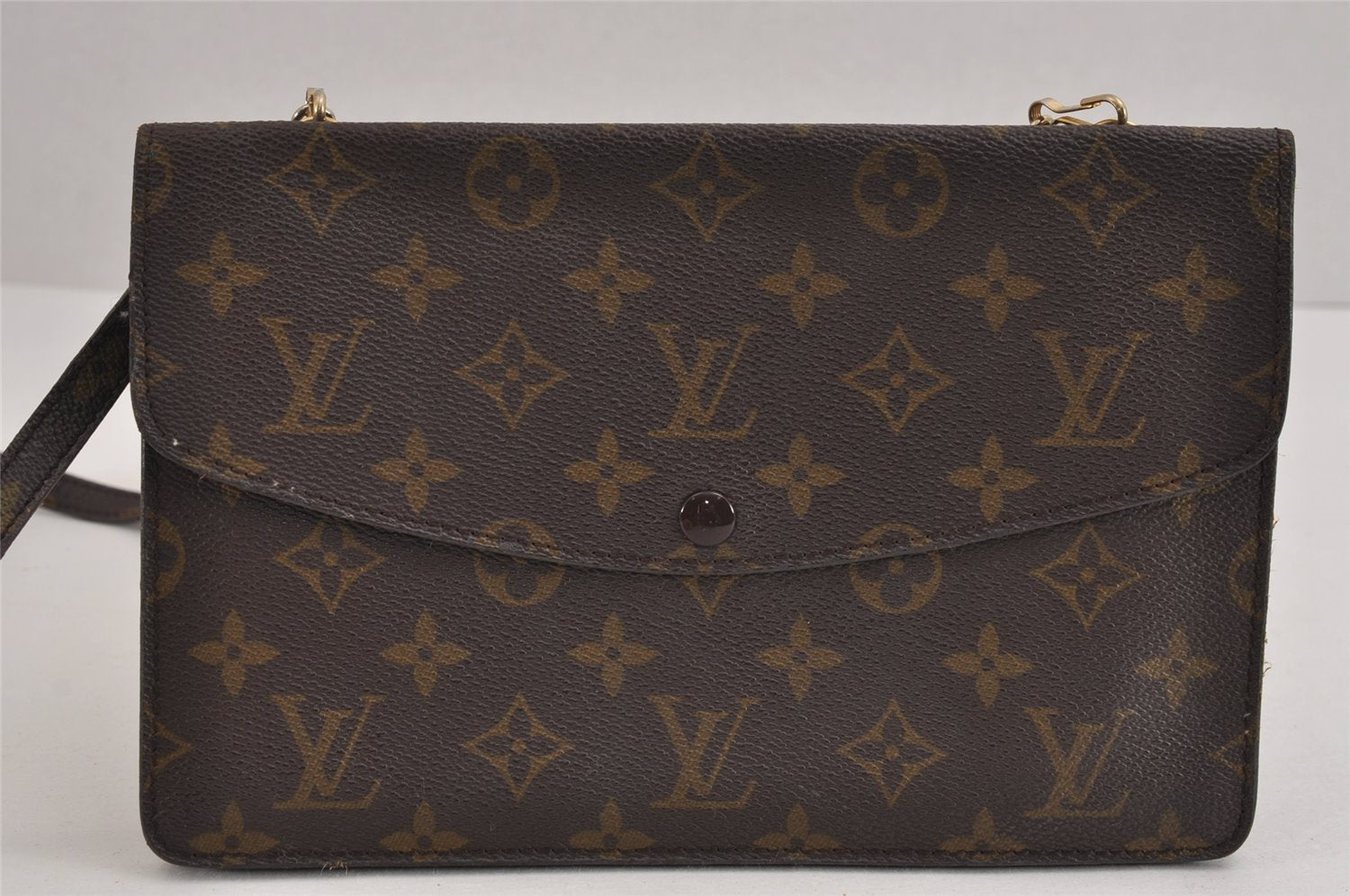 Auth Louis Vuitton Monogram Pochette Double Rabat Shoulder Bag M51815 LV 1850J