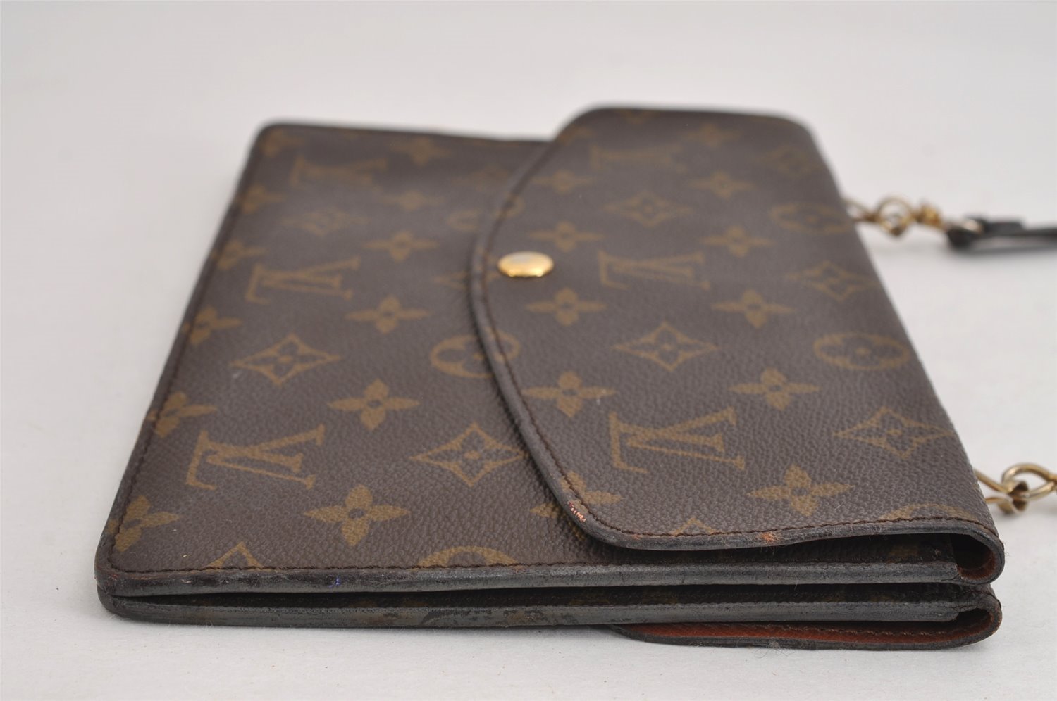 Auth Louis Vuitton Monogram Pochette Double Rabat Shoulder Bag M51815 LV 1850J