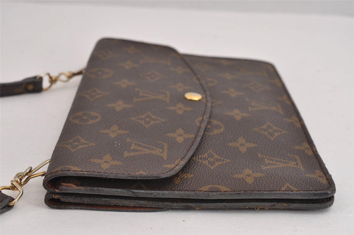 Auth Louis Vuitton Monogram Pochette Double Rabat Shoulder Bag M51815 LV 1850J