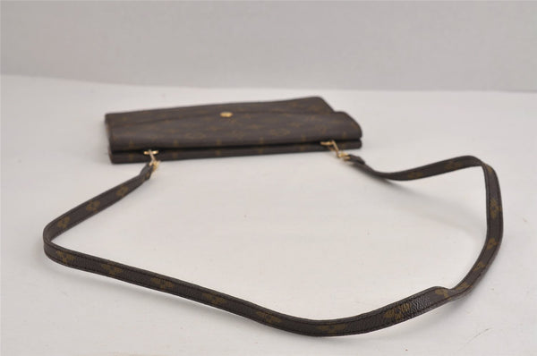 Auth Louis Vuitton Monogram Pochette Double Rabat Shoulder Bag M51815 LV 1850J