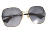 Authentic GUCCI Sunglasses GG 0818SA Titanium Plastic Black Gold 1852K