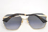 Authentic GUCCI Sunglasses GG 0818SA Titanium Plastic Black Gold 1852K