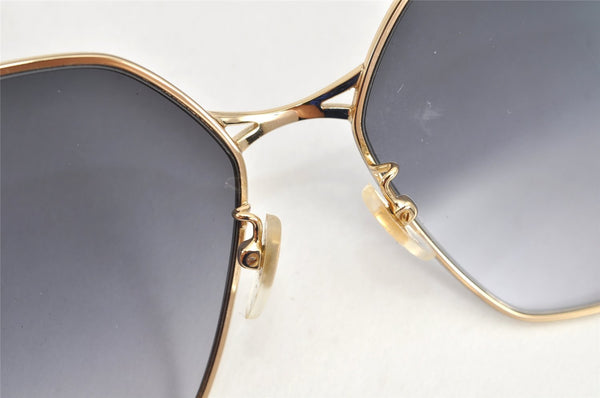 Authentic GUCCI Sunglasses GG 0818SA Titanium Plastic Black Gold 1852K