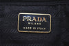 Authentic PRADA Vintage Enamel Shoulder Tote Bag Black 1855I