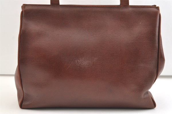 Authentic Salvatore Ferragamo Vara Shoulder Tote Bag Leather Brown SF 1855K