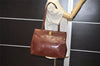 Authentic Salvatore Ferragamo Vara Shoulder Tote Bag Leather Brown SF 1855K