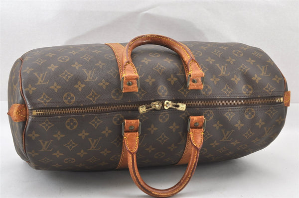 Authentic Louis Vuitton Monogram Keepall 45 Travel Boston Bag M41428 LV 1856J