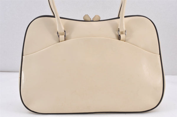 Authentic PRADA Vintage Leather Shoulder Hand Bag White 1856K