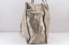 Authentic BALENCIAGA Paper A4 Shoulder Tote Bag Leather 236702 Silver 1857K