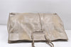 Authentic BALENCIAGA Paper A4 Shoulder Tote Bag Leather 236702 Silver 1857K