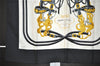 Authentic HERMES Carre 90 Scarf "BRIDES de GALA par" Silk Black 1858J