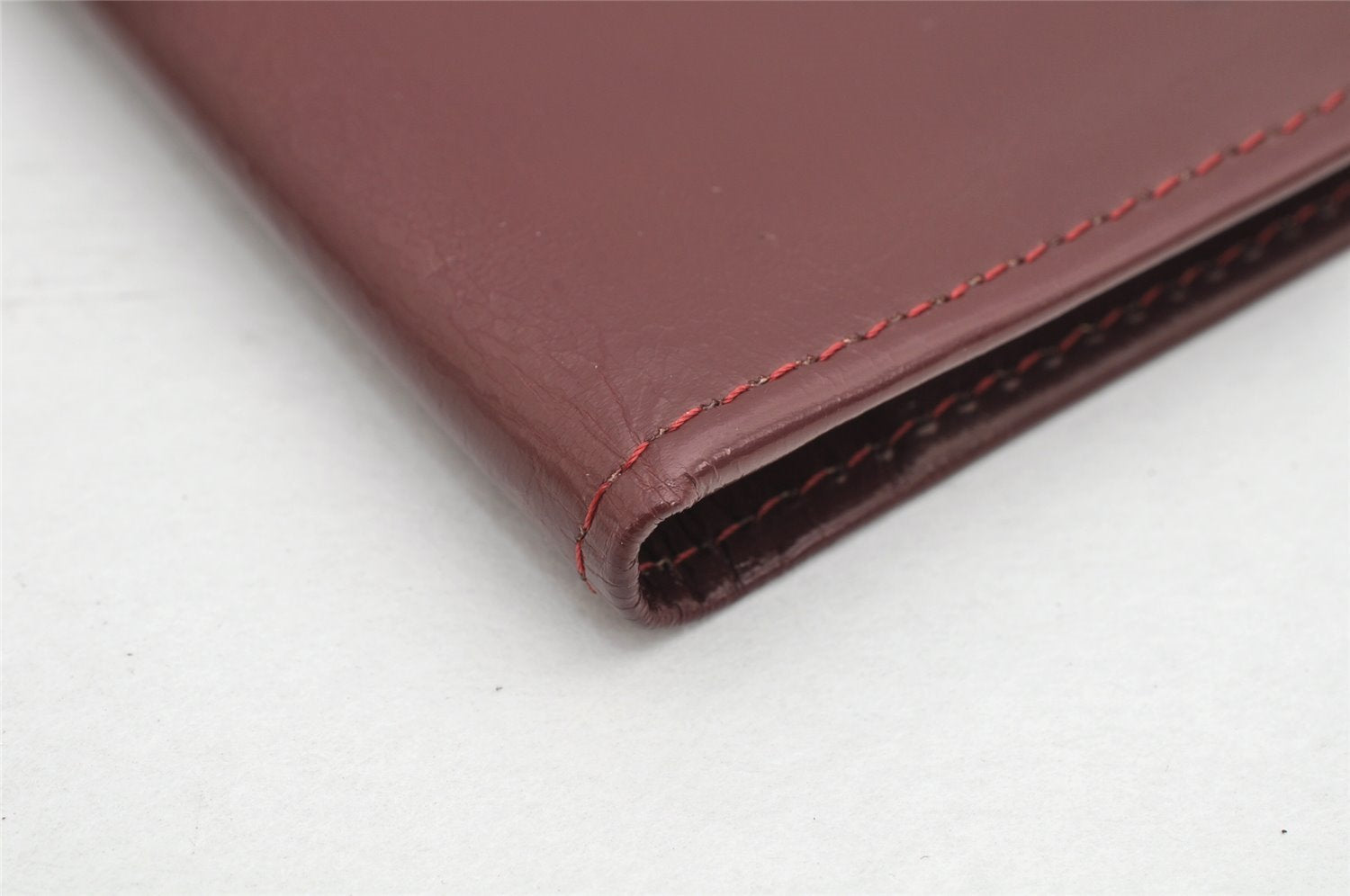 Authentic Cartier Must de Cartier Long Wallet Leather Bordeaux Red Box 1858K