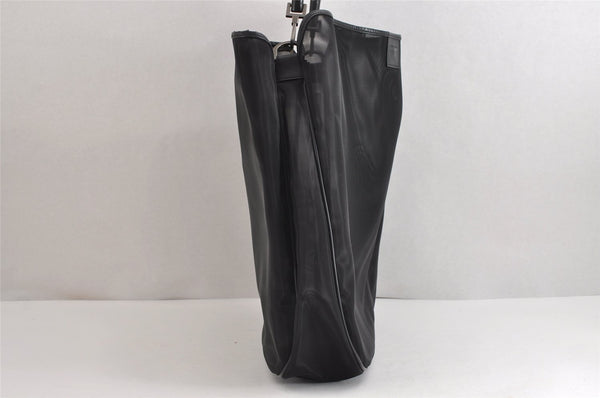 Authentic GUCCI Bamboo Shoulder Hand Bag Nylon Mesh Leather 0013303 Black 1859J