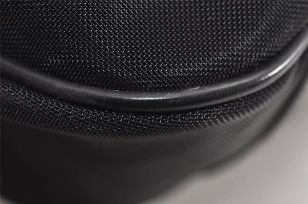 Authentic GUCCI Bamboo Shoulder Hand Bag Nylon Mesh Leather 0013303 Black 1859J