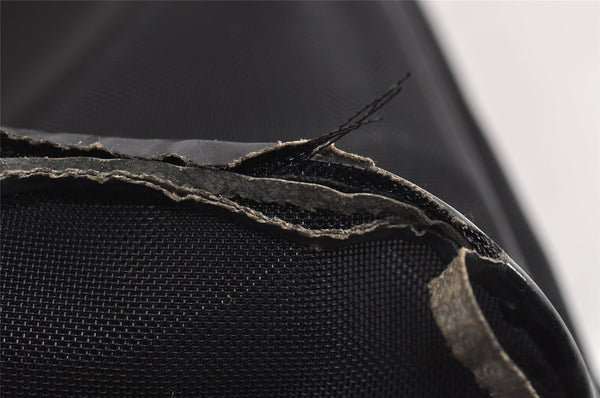 Authentic GUCCI Bamboo Shoulder Hand Bag Nylon Mesh Leather 0013303 Black 1859J