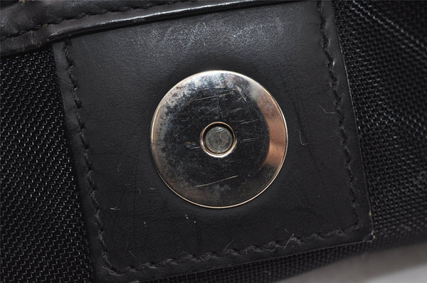 Authentic GUCCI Bamboo Shoulder Hand Bag Nylon Mesh Leather 0013303 Black 1859J