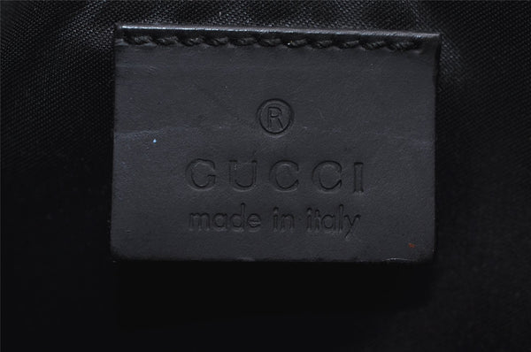 Authentic GUCCI Bamboo Shoulder Hand Bag Nylon Mesh Leather 0013303 Black 1859J