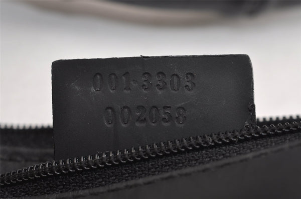 Authentic GUCCI Bamboo Shoulder Hand Bag Nylon Mesh Leather 0013303 Black 1859J