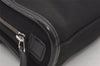 Authentic GUCCI Vintage Clutch Hand Bag Purse Canvas Leather 108844 Black 1860J