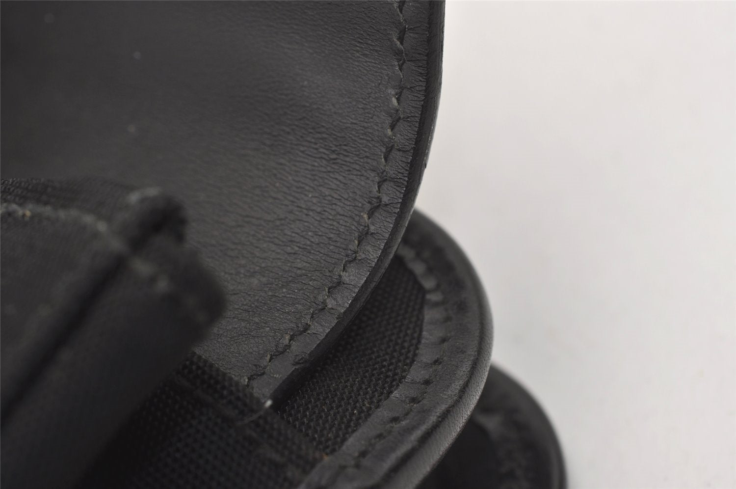 Authentic GUCCI Vintage Clutch Hand Bag Purse Canvas Leather 108844 Black 1860J