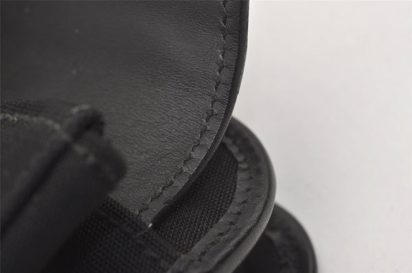 Authentic GUCCI Vintage Clutch Hand Bag Purse Canvas Leather 108844 Black 1860J