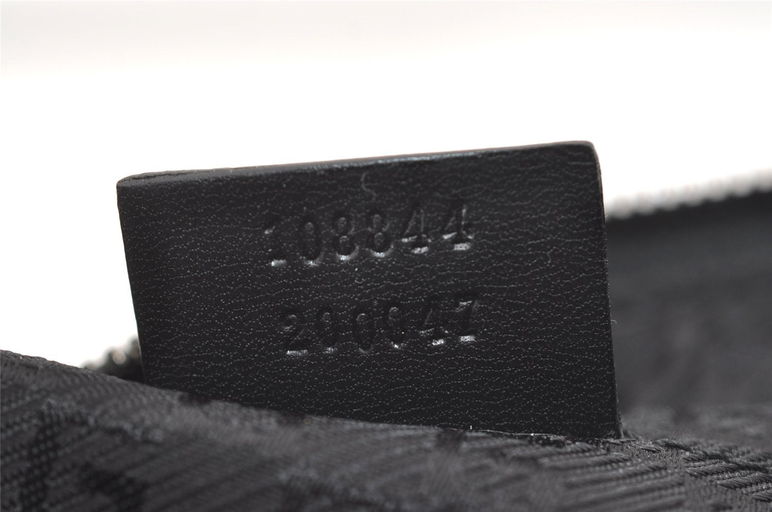 Authentic GUCCI Vintage Clutch Hand Bag Purse Canvas Leather 108844 Black 1860J