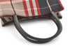 Authentic BURBERRY Vintage Check Tote Hand Bag Canvas Leather Red Beige 1860K