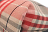 Authentic BURBERRY Vintage Check Tote Hand Bag Canvas Leather Red Beige 1860K