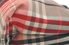 Authentic BURBERRY Vintage Check Tote Hand Bag Canvas Leather Red Beige 1860K