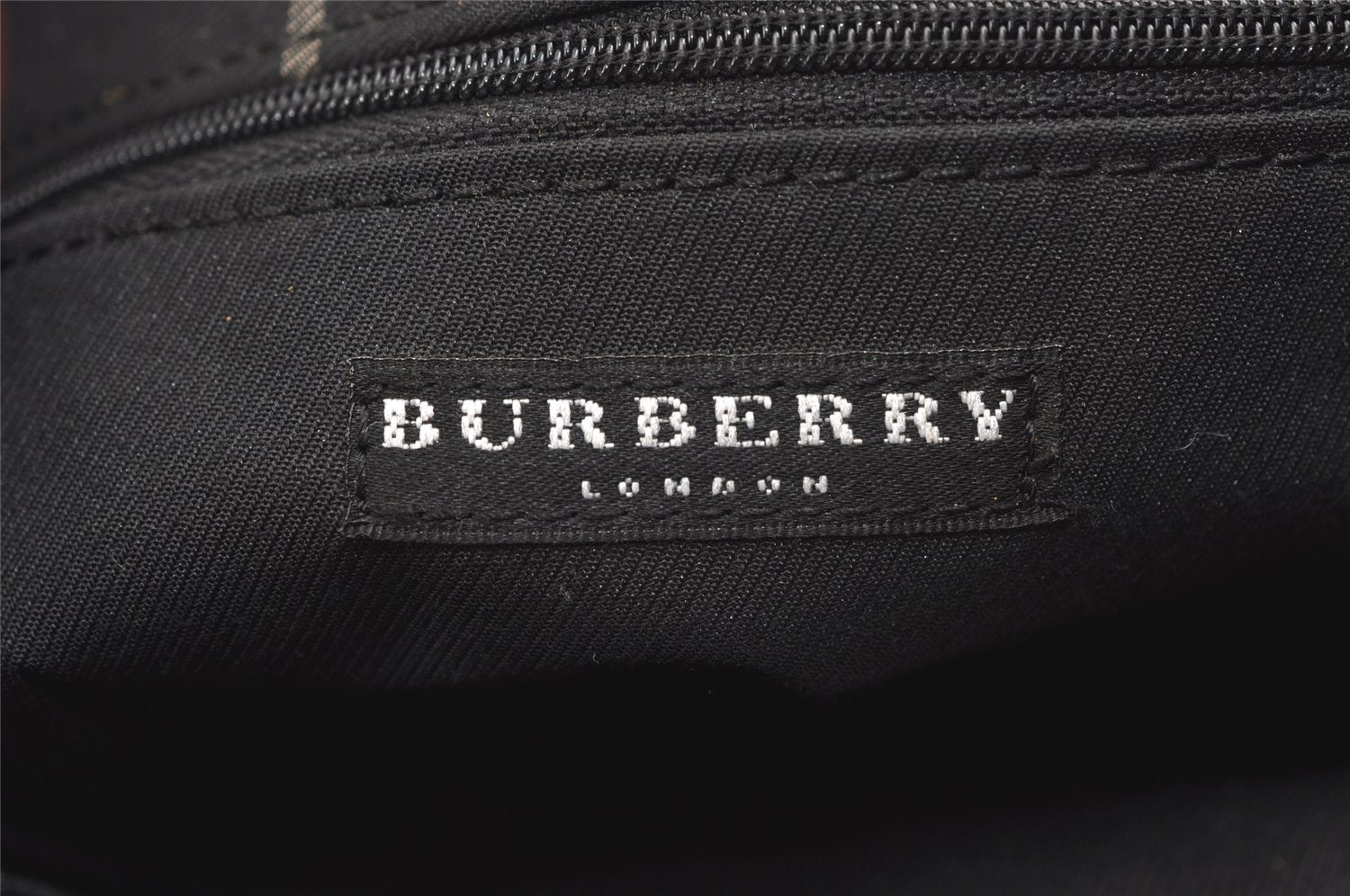 Authentic BURBERRY Vintage Check Tote Hand Bag Canvas Leather Red Beige 1860K