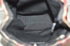Authentic BURBERRY Vintage Check Tote Hand Bag Canvas Leather Red Beige 1860K