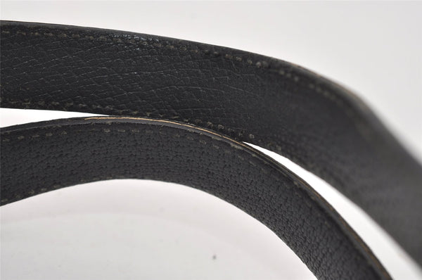 Authentic GUCCI Vintage Shoulder Tote Bag GG PVC Leather Navy Blue 1861J