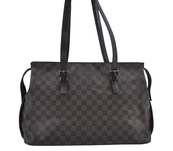 Authentic Louis Vuitton Damier Chelsea Shoulder Tote Bag N51119 LV 1862I