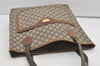 Authentic GUCCI Vintage GG Plus Shoulder Tote Bag GG PVC Leather Brown 1862J