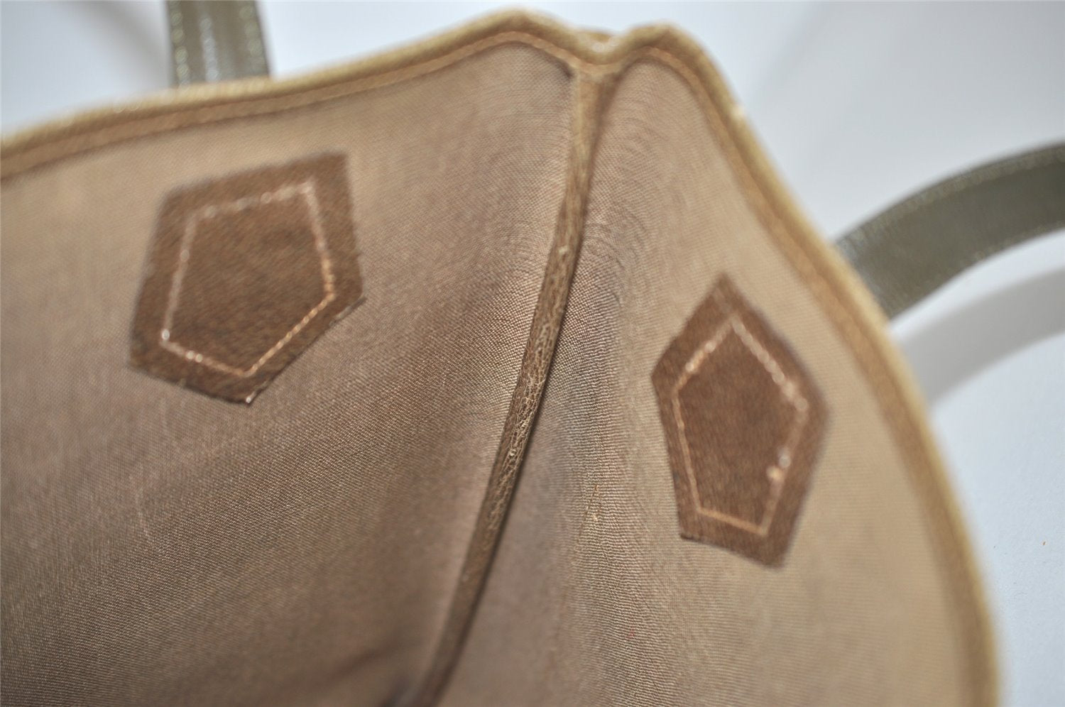 Authentic GUCCI Vintage GG Plus Shoulder Tote Bag GG PVC Leather Brown 1862J