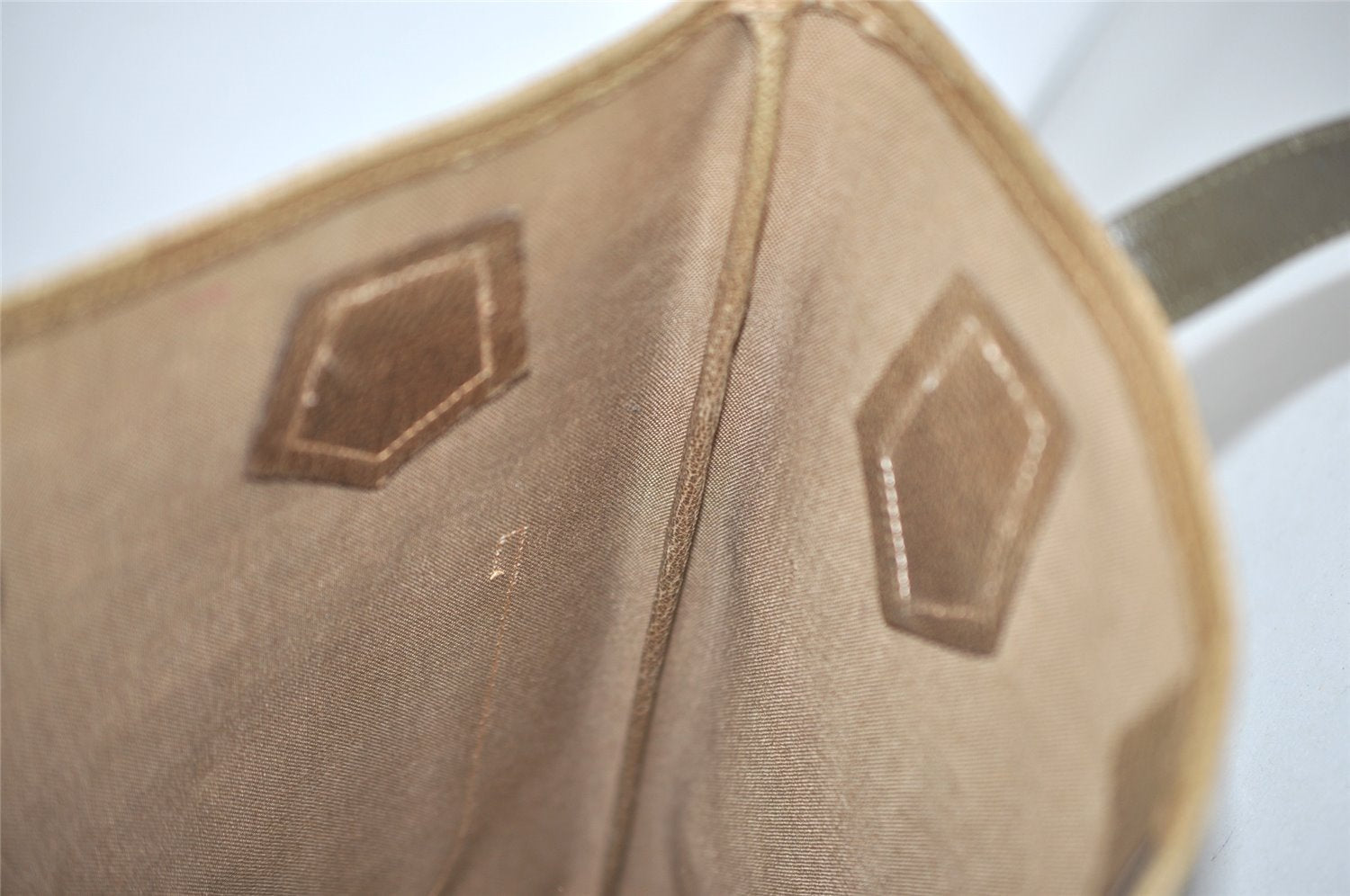 Authentic GUCCI Vintage GG Plus Shoulder Tote Bag GG PVC Leather Brown 1862J