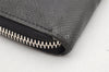 Authentic Louis Vuitton Taiga Zippy Wallet Vertical Long Black M32822 LV 1862K