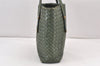 Authentic BOTTEGA VENETA Intrecciato Leather Shoulder Hand Tote Bag Green 1863K