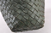 Authentic BOTTEGA VENETA Intrecciato Leather Shoulder Hand Tote Bag Green 1863K