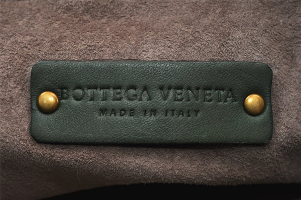 Authentic BOTTEGA VENETA Intrecciato Leather Shoulder Hand Tote Bag Green 1863K