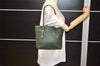 Authentic BOTTEGA VENETA Intrecciato Leather Shoulder Hand Tote Bag Green 1863K