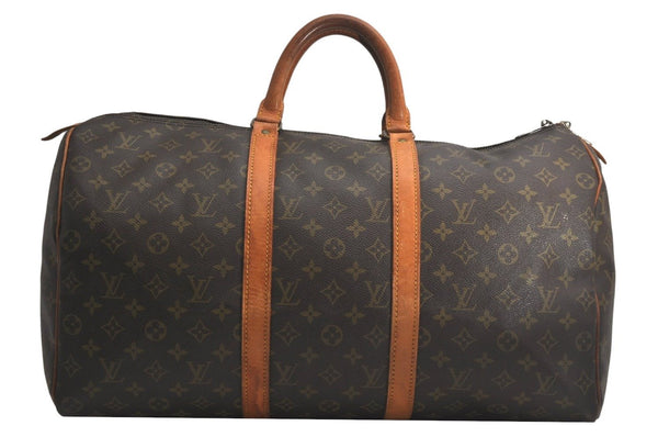 Authentic Louis Vuitton Monogram Keepall 50 Travel Boston Bag M41426 LV 1864K