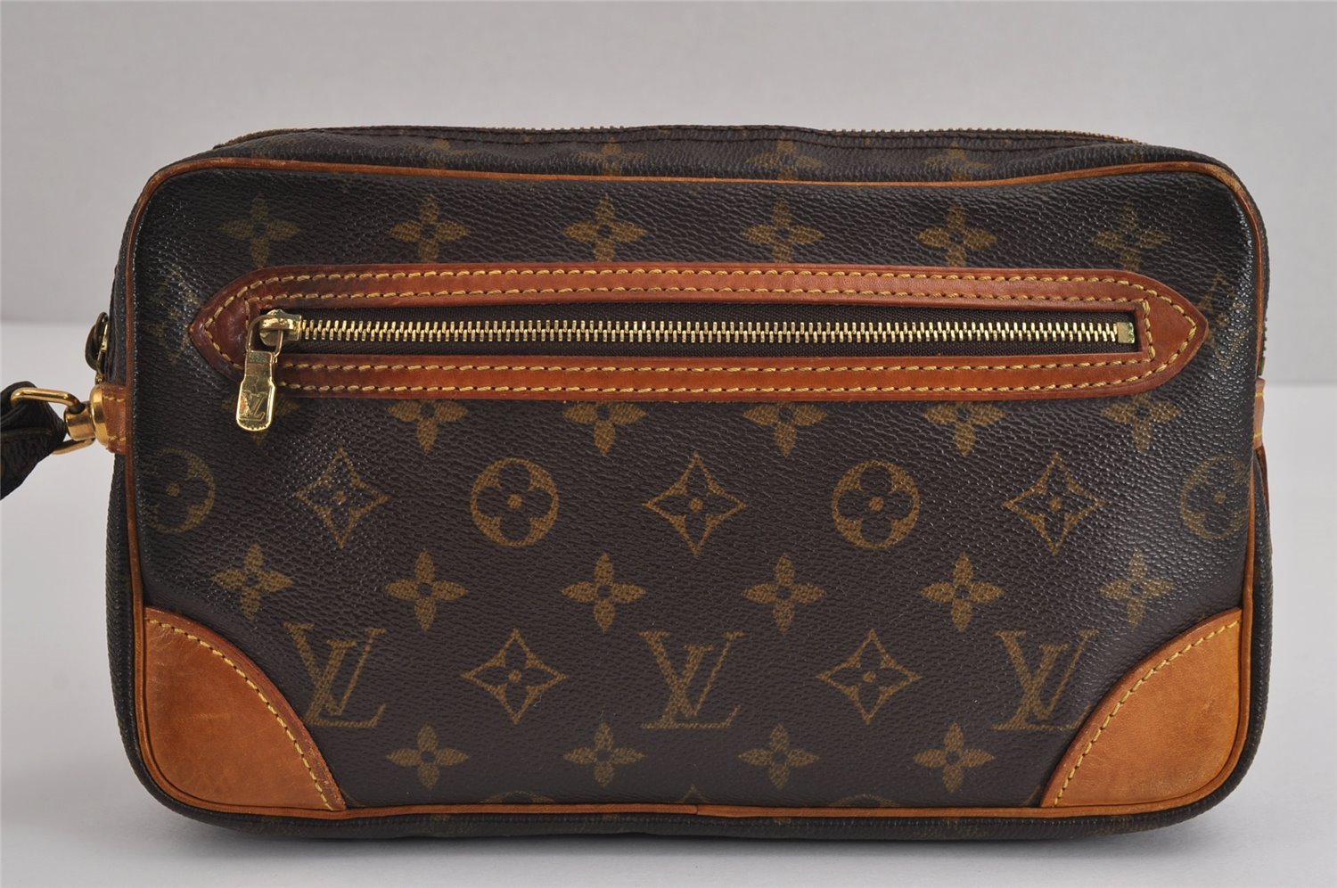 Authentic Louis Vuitton Monogram Marly Dragonne GM M51825 Clutch Hand Bag 1865J