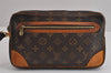 Authentic Louis Vuitton Monogram Marly Dragonne GM M51825 Clutch Hand Bag 1865J