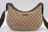 Authentic GUCCI Shoulder Cross Body Bag GG Canvas Leather 181092 Brown 1868K