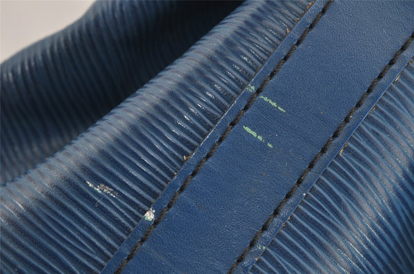 Authentic Louis Vuitton Epi Noe Shoulder Drawstring Bag Blue M44005 LV 1872I