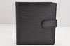 Authentic Louis Vuitton Epi Porte Billets Compact Wallet Black M63552 LV 1872K